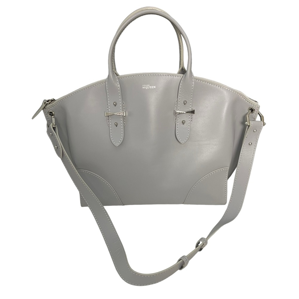 ALEXANDER McQUEEN LEGEND MEDIUM GRAY CONVERTIBLE SATCHEL - Picture 6 of 14
